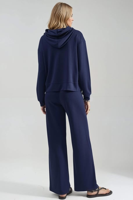 Modal Touch Kapuzen-Hohe Taille Weit Bein Zweiteiliges Set - Image 2