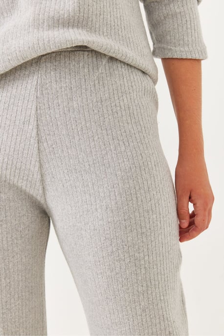 Rippstrukturierter Crew-Neck-Pullover und Hosen-Set - Image 3
