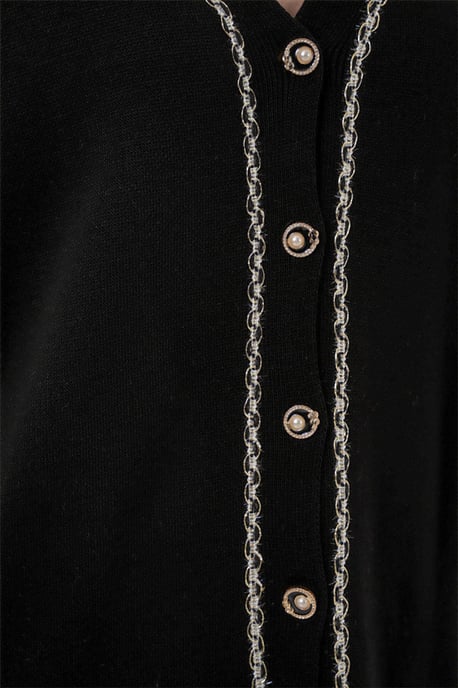 V-Ausschnitt Cardigan und Weit geschnittene Hose Set - Image 5