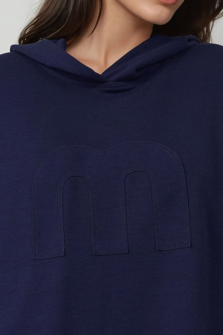 Kapuzensweatshirt mit übergroßem Schnitt und hoch sitzendem Zwei-Teiler Set - Image 2
