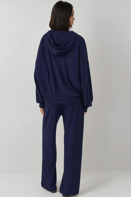 Kapuzensweatshirt mit übergroßem Schnitt und hoch sitzendem Zwei-Teiler Set - Image 3