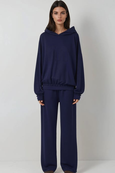 Kapuzensweatshirt mit übergroßem Schnitt und hoch sitzendem Zwei-Teiler Set - Image 6