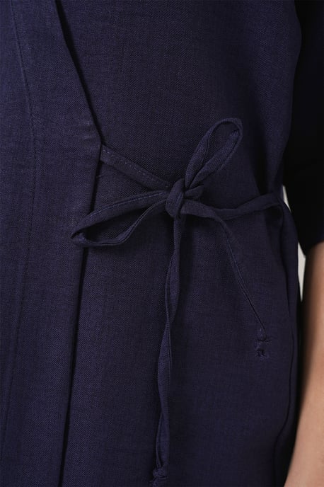 Übergrößen V-Ausschnitt Kimono-Hosenset mit Bindeband - Image 5