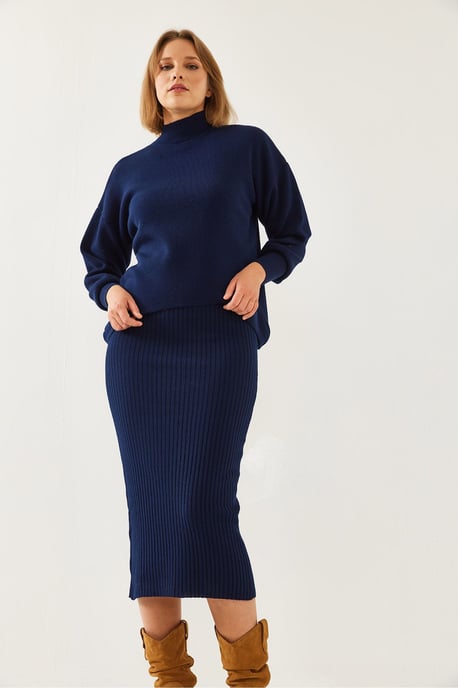 Rippstrick-Turtleneck-Strickset - Image 2
