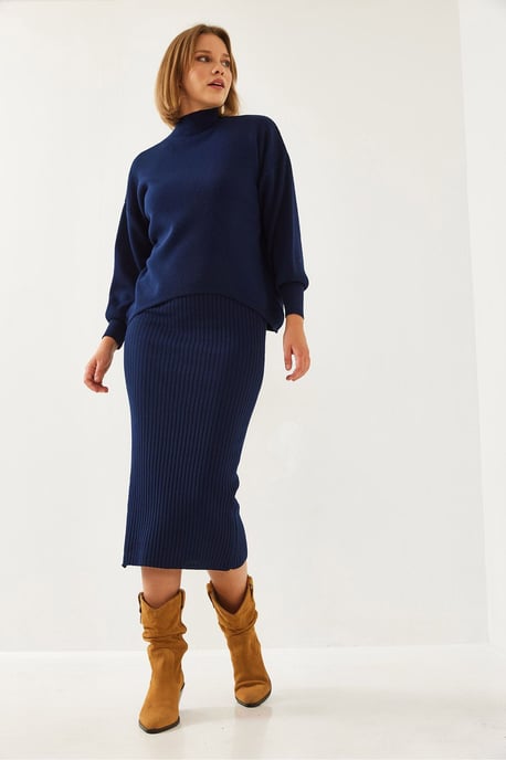 Rippstrick-Turtleneck-Strickset - Image 3