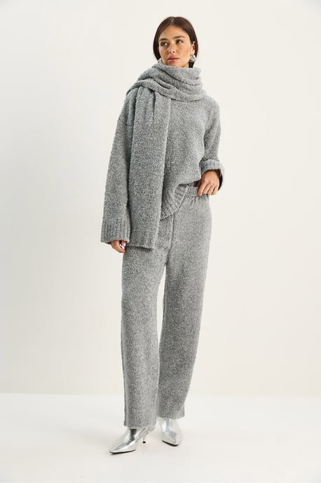 Oversized geripptes Strick-Zweiteiler-Set - Image 2