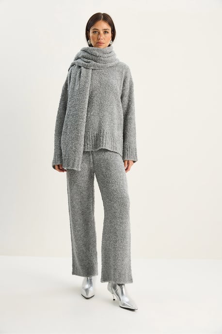Oversized geripptes Strick-Zweiteiler-Set - Image 3