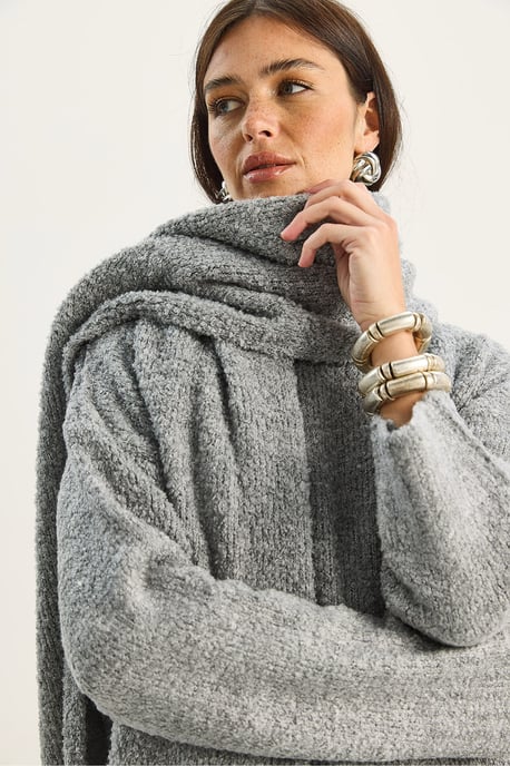 Oversized geripptes Strick-Zweiteiler-Set - Image 5