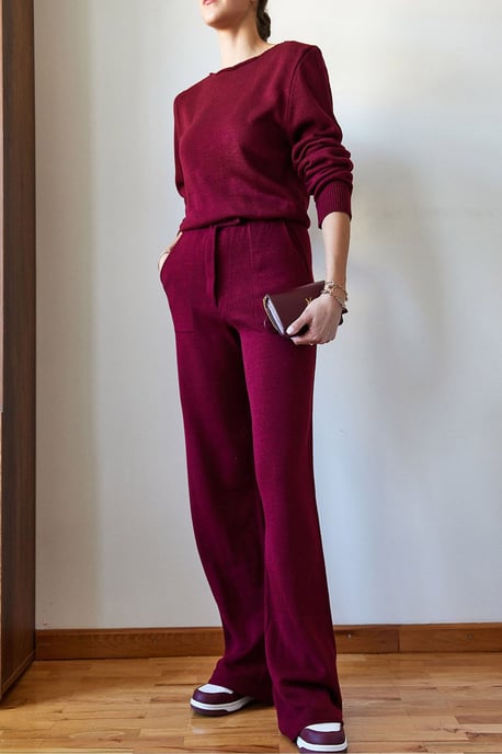 Rippenstrick-Koord-Set mit Rundhalsausschnitt - Image 4