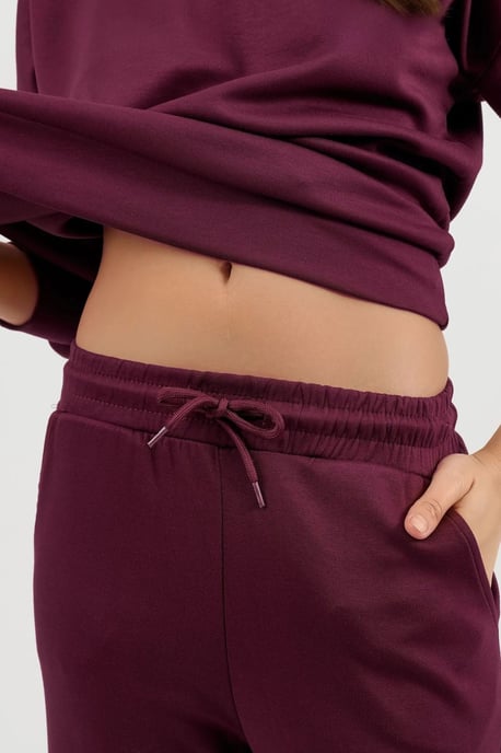 Modal Touch Rundhals Sweatshirt & Weite Beinform Hose Zweiteiliges Set - Image 5