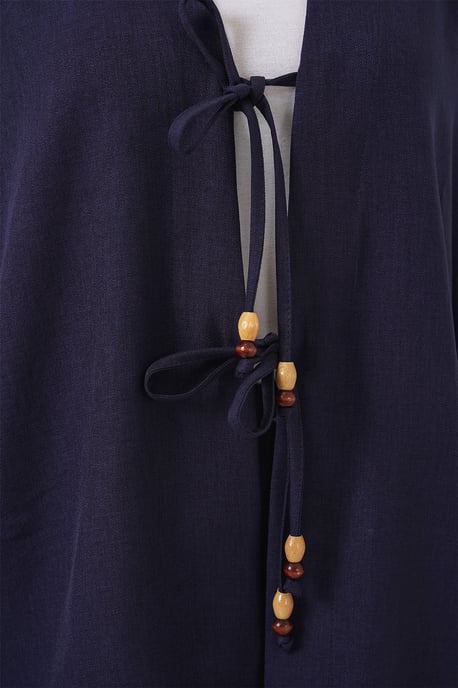 V-Ausschnitt Cardigan und weite Hosen Set - Image 5
