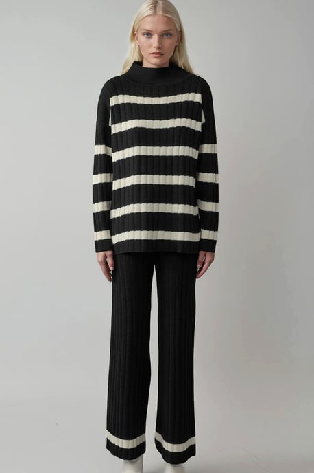 Gestreiftes Sweater- und Hosen-Strickset - Image 5