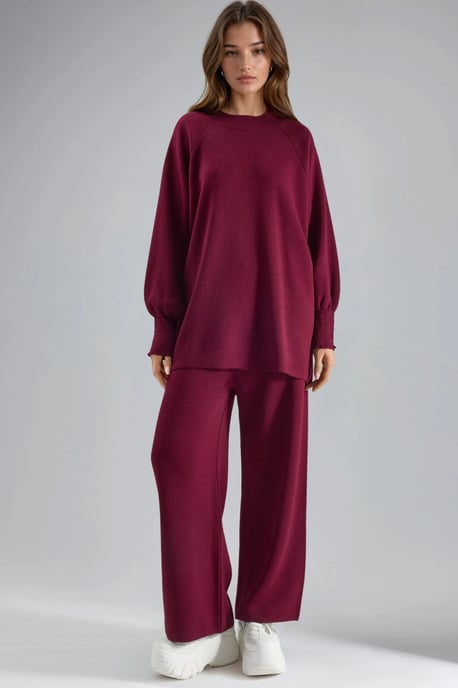 Lässiger Pullover und Hose Strick-Set - Image 1