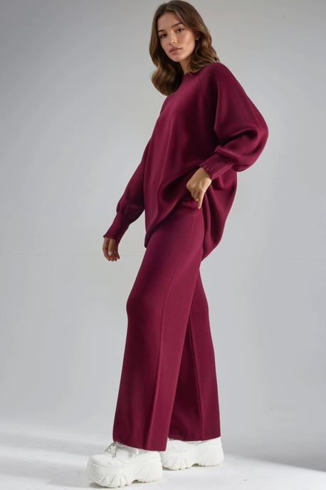 Lässiger Pullover und Hose Strick-Set - Image 3