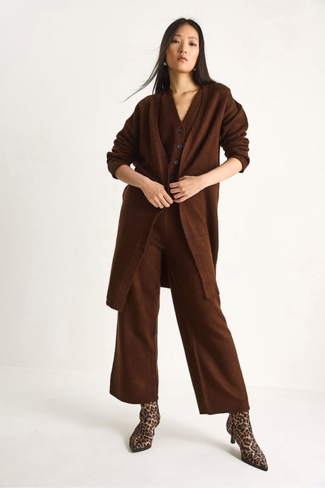 Strick-Cardigan-Weste-Hosen Drei-Teile Coord Set - Image 4