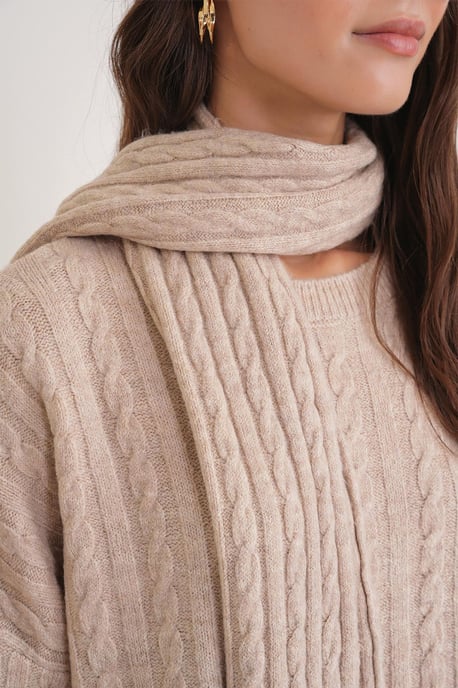 Oversized Haarschaft-Muster Strickwaren Co-Ord Set - Image 4