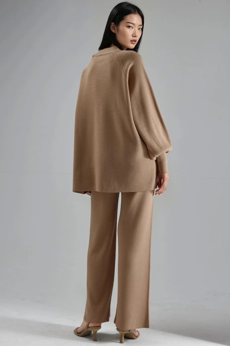Lässiges Strick-Set mit Pullover und Hose - Image 4