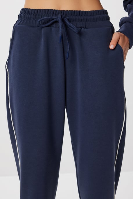 Kontrastbesatz Detail Reißverschluss Sweatshirt & Jogginghose Zweiteiliges Set - Image 6