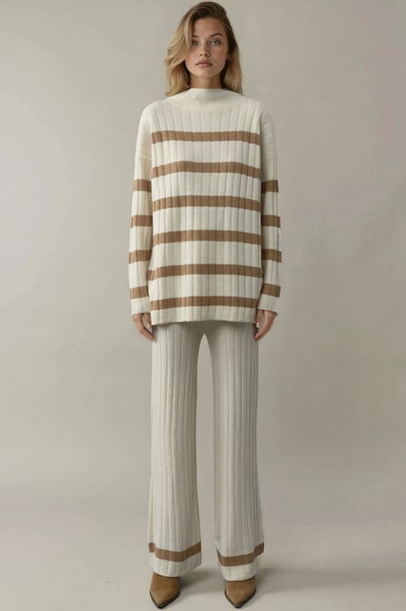 Gestreifter Pullover & Hosen Strick-Set - Image 5