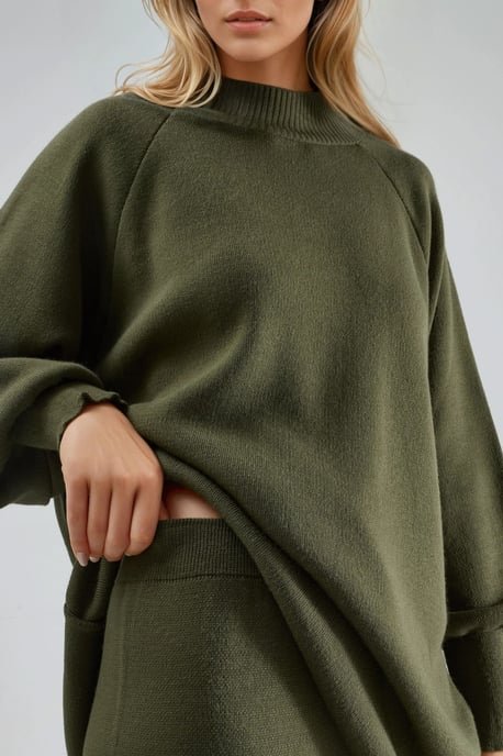Lässiges Strickset mit Sweater und Hose - Image 6