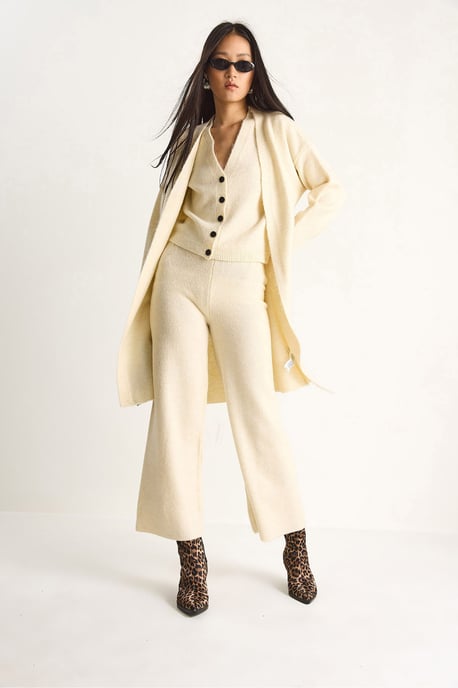 Strick-Cardigan-Weste-Hosen Drei-Teile Coord Set - Image 6