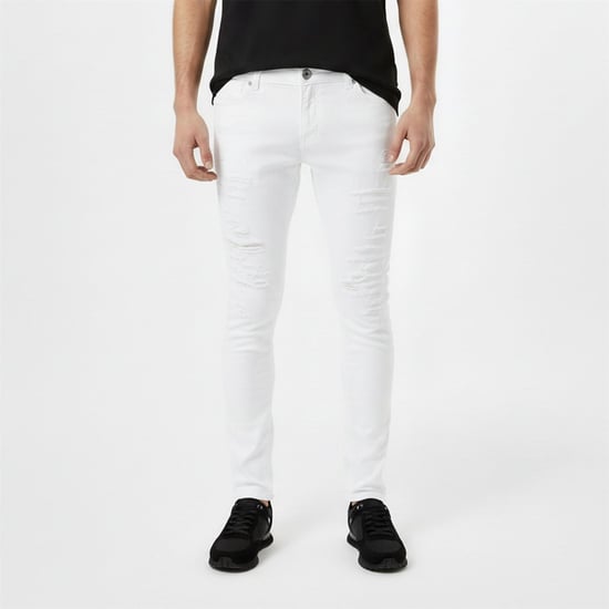 Kriminelle Schäden Camden Mens White Jeans - Image 3