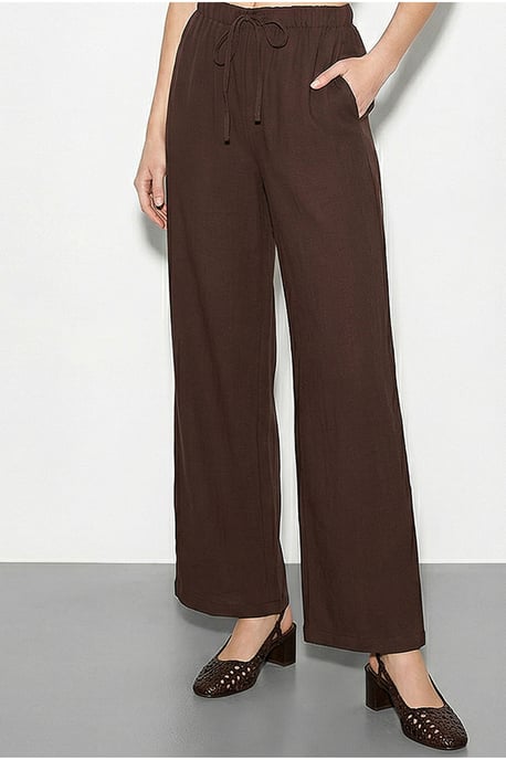 Übergroßes Hemd mit Knöpfen und weit geschnittene Hose Set - Image 5