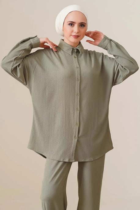 Oversized Shirt & Hose Zwei-Teiliges Set - Image 4