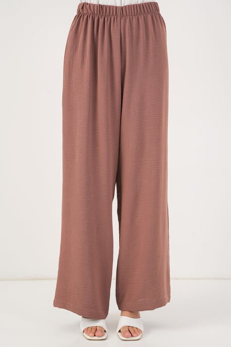 Tunika mit Rundhalsausschnitt und weit geschnittene Hosen Set - Image 5
