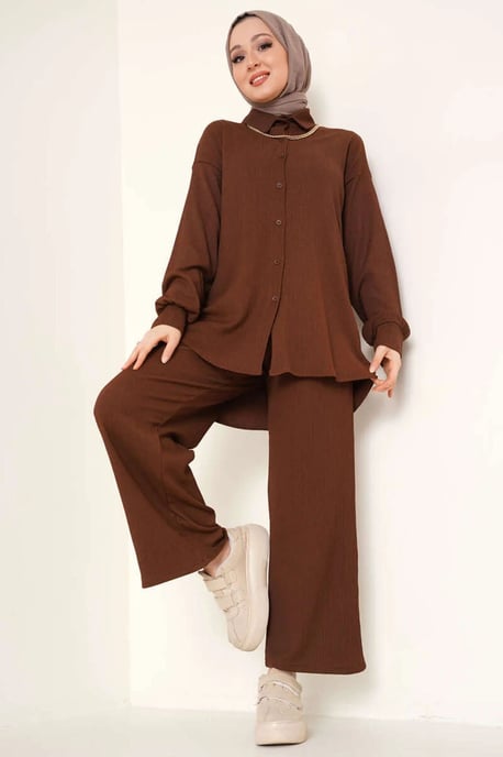 Oversized Shirt & Hose Zweiteiliges Set - Image 2