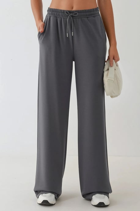 Modal Touch Basic Sweatshirt & Weite Beinhose Zwei-Teile Coord Set - Image 4