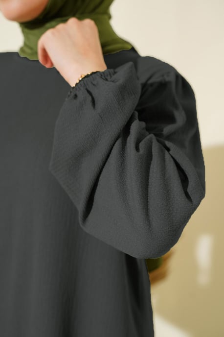 Texturierte Langarm-Tunika und weite Hose Set - Image 3