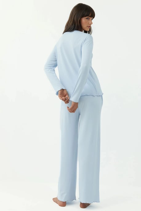 Gemütliches Relaxed Fit Langarm-Pijama-Set - Image 3