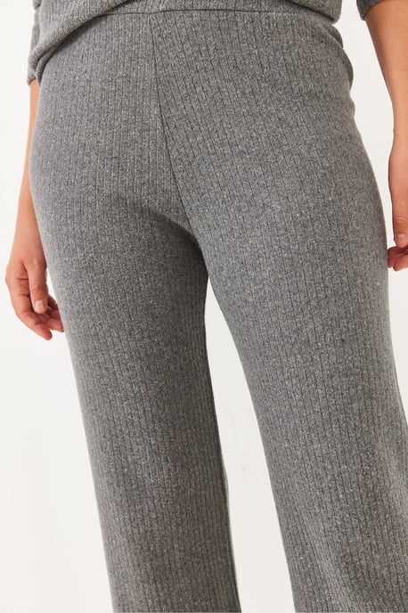 Rippstrukturiertes Crewneck-Pullover- und Hosen-Set - Image 4