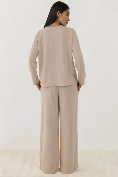 Weiches Touch Texturiertes Relax Fit Schlafanzug-Set - Image 3