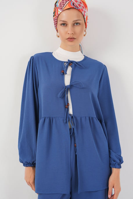 Rundhals Langtunika und Weite-Hosen-Set - Image 2