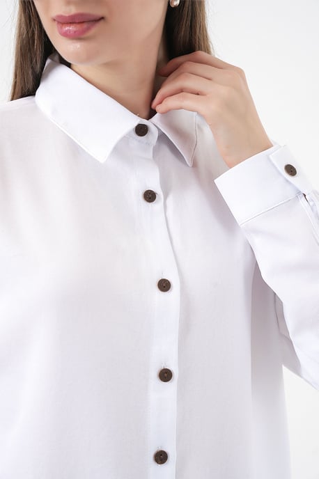 Leinenmischung Langarmshirt und Hose Set - Image 6