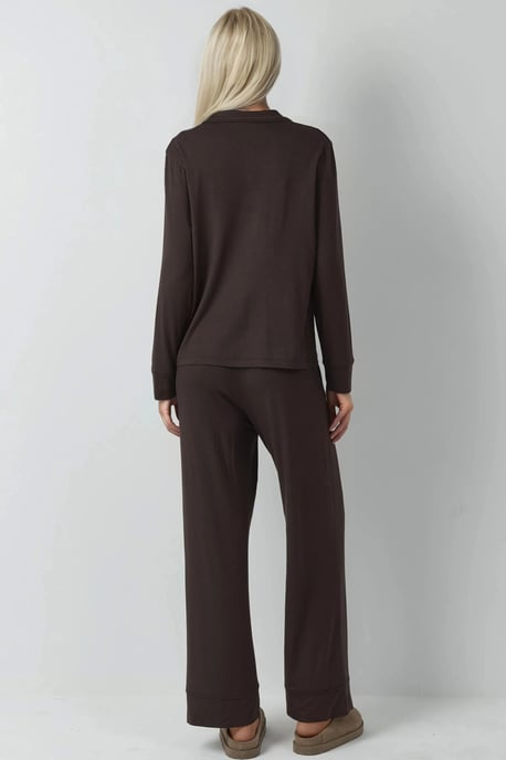 Langärmliges Pyjama-Set mit Hemdkragen und Knopfleiste - Image 4