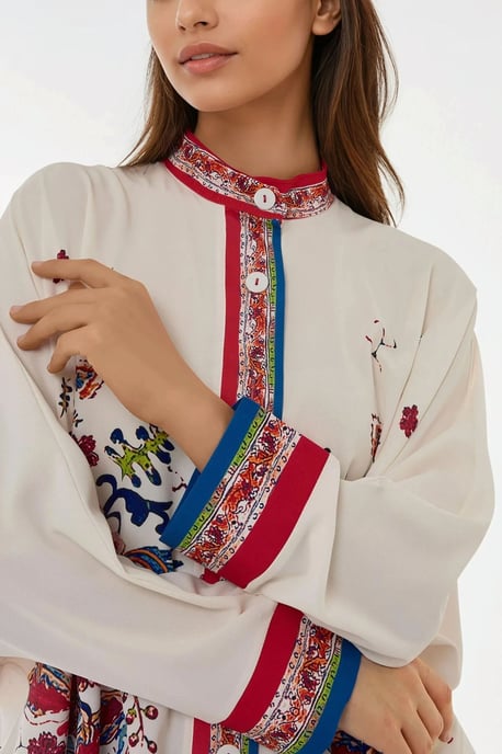 Bedrucktes High-Waist Kimono-Hosen-Set - Image 5