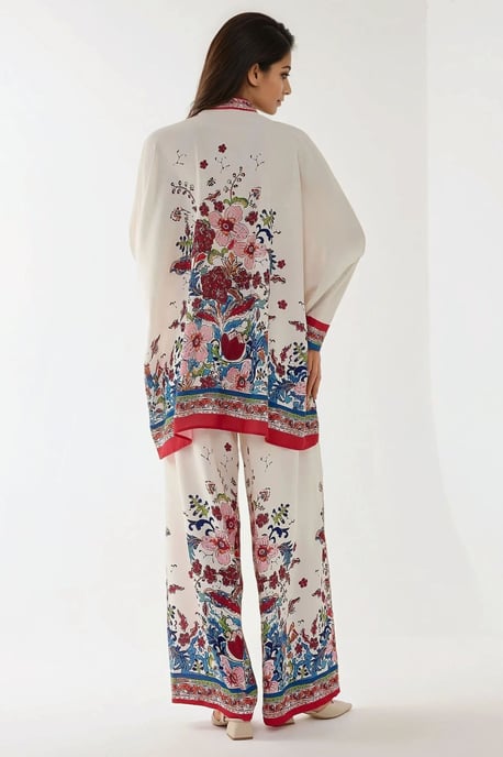 Bedrucktes High-Waist Kimono-Hosen-Set - Image 6