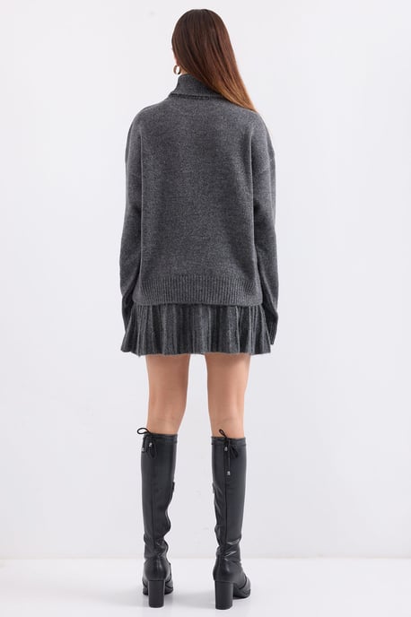 Strukturierter Oversized Rollkragen-Strick-Set - Image 6