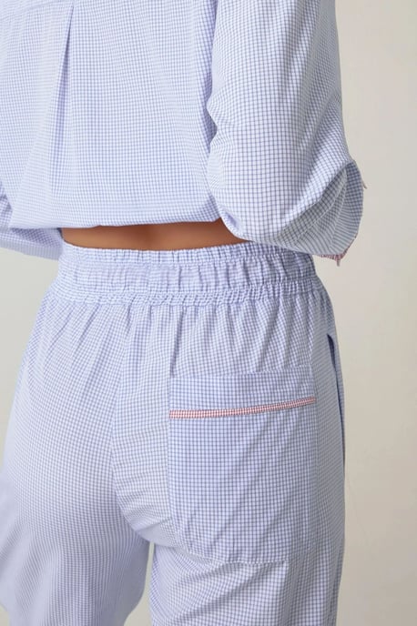 Kariertes Baumwoll-Pyjama-Set mit Hemdkragen - Image 3