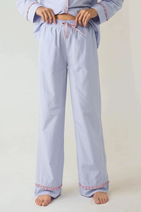 Kariertes Baumwoll-Pyjama-Set mit Hemdkragen - Image 4