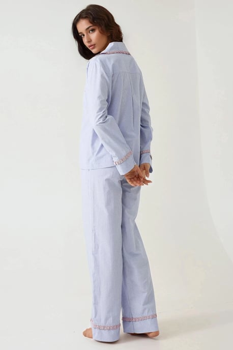 Kariertes Baumwoll-Pyjama-Set mit Hemdkragen - Image 5