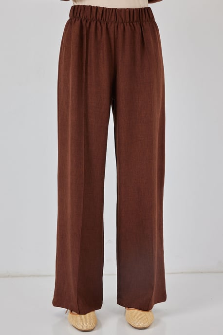 V-Ausschnitt Cardigan und weit geschnittene Hose Set - Image 4
