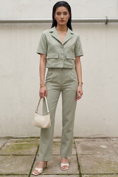 Shirt mit Taschen-Detail und Hose Zweiteiliges Set - Image 1