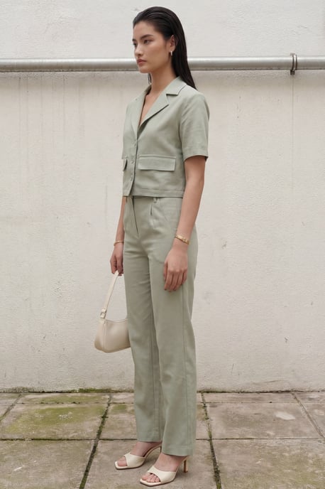 Shirt mit Taschen-Detail und Hose Zweiteiliges Set - Image 2