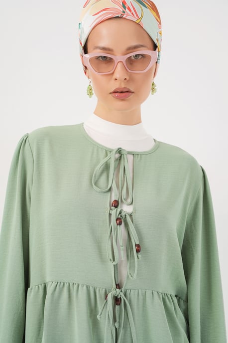 Rundhals Langtunika und Weite-Hosen-Set - Image 2