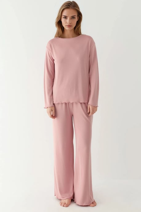 Gemütliches Lässig Geschnittenes Langarm-Pyjama-Set - Image 6