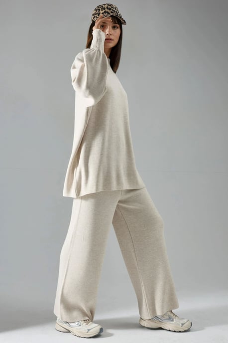 Lockere Passform Pullover- und Hosen-Strick-Set - Image 4